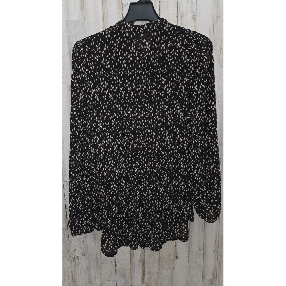 Muche & Muchette One Size Crinkle chiffon Top Blouse Button Shirt Long sleeve - Picture 6 of 6